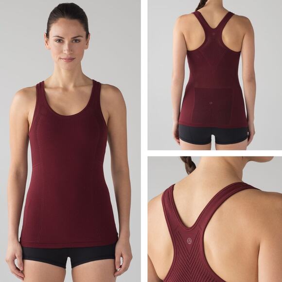 LULULEMON Reveal Racerback Size Medium Deep Rouge - Picture 1 of 7